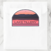 Lake Tillery North Carolina Red Sunrise Rechthoekige Sticker (Tas)