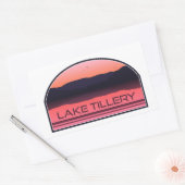 Lake Tillery North Carolina Red Sunrise Rechthoekige Sticker (Envelop)