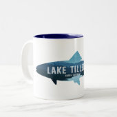 Lake Tillery North Carolina Tweekleurige Koffiemok (Voorkant links)