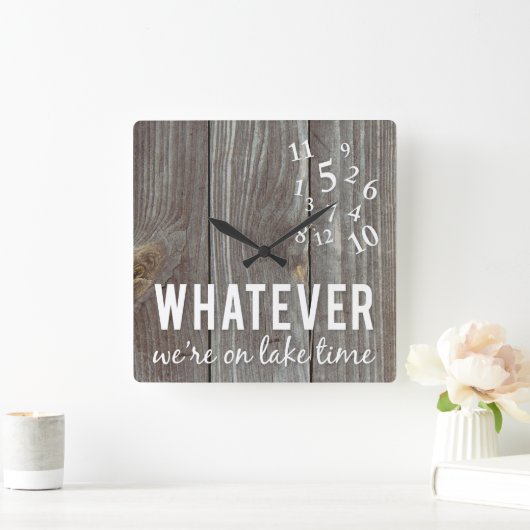 Lake Time Clock Vierkante Klok (Huis)