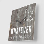 Lake Time Clock Vierkante Klok (Hoek)