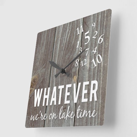 Lake Time Clock Vierkante Klok (Hoek)