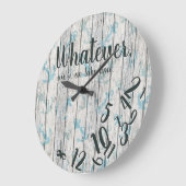 Lake Time Rustic Wood Funny Retirement Lake Home Grote Klok (Hoek)