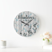 Lake Time Rustic Wood Funny Retirement Lake Home Grote Klok (Huis)