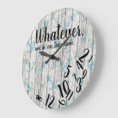 Lake Time Rustic Wood Funny Retirement Lake Home Grote Klok (Hoek)