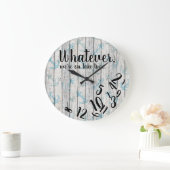 Lake Time Rustic Wood Funny Retirement Lake Home Grote Klok (Huis)