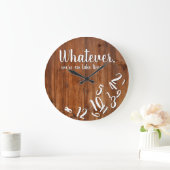 Lake Time Rustic Wood Funny Retirement Lake Home Grote Klok (Huis)