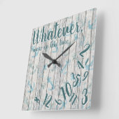 Lake Time Rustic Wood Funny Retirement Lake Home Vierkante Klok (Hoek)