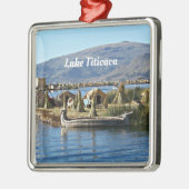 Lake Titicaca, Floating Island Metalen Ornament (Links)