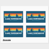 Lake Townsend North Carolina Canoe Rechthoekige Sticker (Vel)