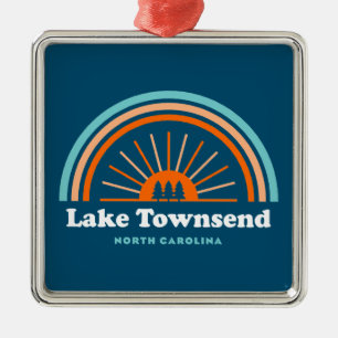 Lake Townsend North Carolina Rainbow Metalen Ornament