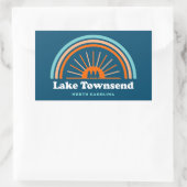 Lake Townsend North Carolina Rainbow Rechthoekige Sticker (Tas)