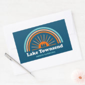 Lake Townsend North Carolina Rainbow Rechthoekige Sticker (Envelop)