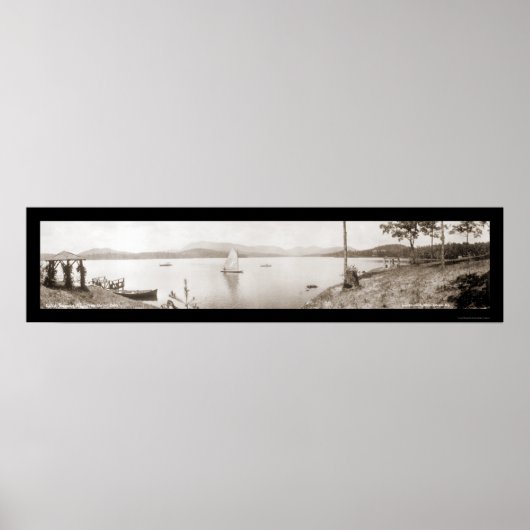 Lake Toxaway NC Boats Photo 1911 Poster (Voorkant)