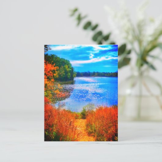 LAKE TRAIL BRIGHT BRIEFKAART (Staand voorkant)