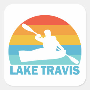Lake Travis Austin Texas Kajak Vierkante Sticker