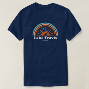 Lake Travis Austin Texas Regenboog T-shirt