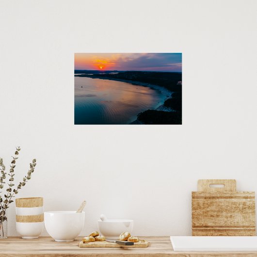 Lake Travis Sunset Poster (Keuken)