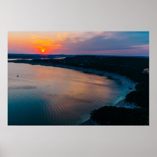 Lake Travis Sunset Poster