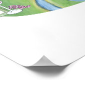 Lake Travis Texas Hill Country geïllustreerde kaar Poster (Hoek)