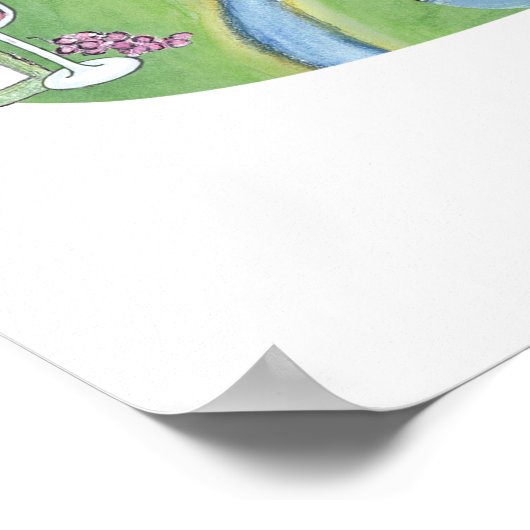 Lake Travis Texas Hill Country geïllustreerde kaar Poster (Hoek)