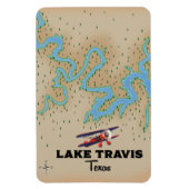 Lake Travis Texas kaart Magneet (Verticaal)