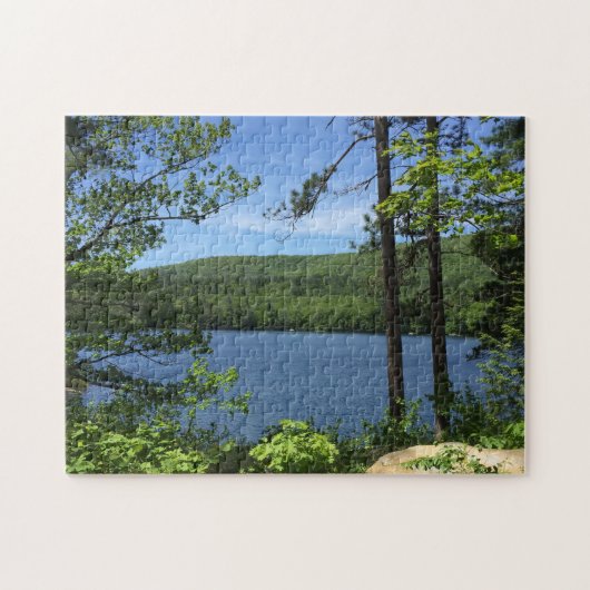 Lake Trees Squam New Hampshire Foto Legpuzzel (Horizontaal)