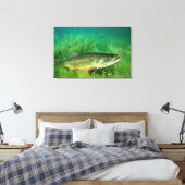 Lake Trout Portrait, Emerald Lake, Montana Canvas Afdruk (Insitu (Slaapkamer))