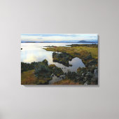 Lake uitzicht bij Myvatn canvas print (Voorkant)