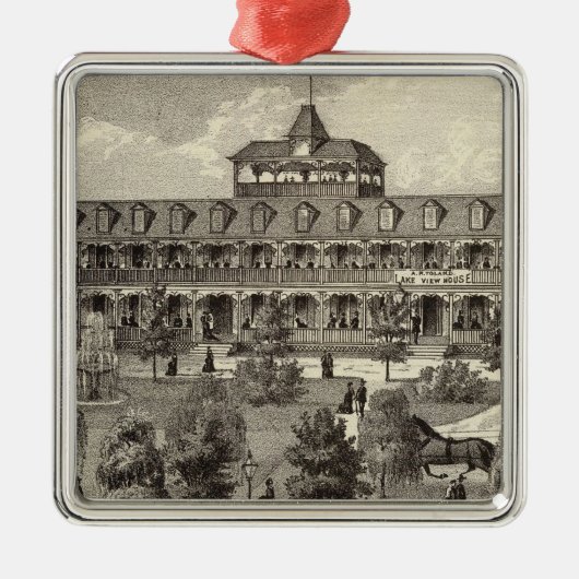 Lake Uitzicht House in Asbury Park, NJ Metalen Ornament (Voorkant)