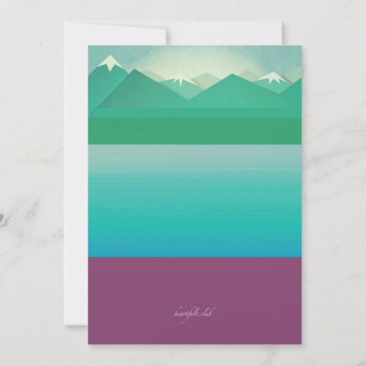 Lake Uitzicht Invitation Kaart (Achterkant)