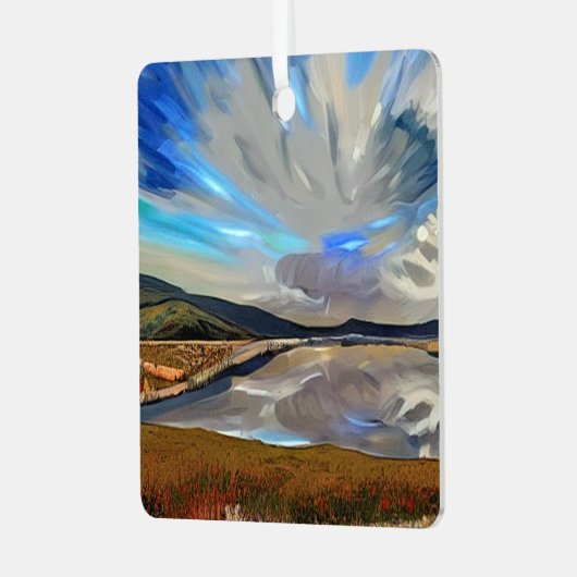 LAKE UITZICHT METALEN ORNAMENT (Voorkant links)