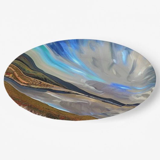 LAKE UITZICHT PAPIEREN BORDJE (Gekanteld)