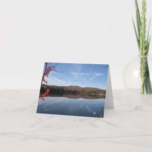 Lake Uitzicht Pastor's Birthday Kaart (Voorkant)