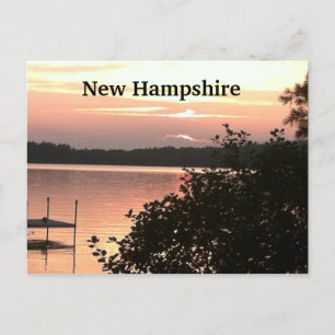 Lake uitzicht zon set briefkaart