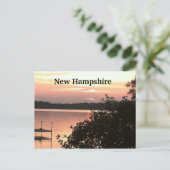 Lake uitzicht zon set briefkaart (Staand voorkant)