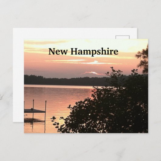 Lake uitzicht zon set briefkaart (Voorkant / Achterkant)