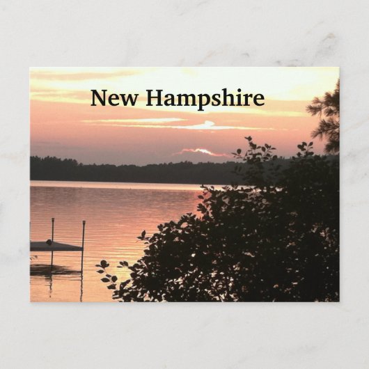 Lake uitzicht zon set briefkaart (Voorkant)