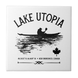 Lake Utopia New Brunswick Canada Lakes - Kayaker Tegeltje