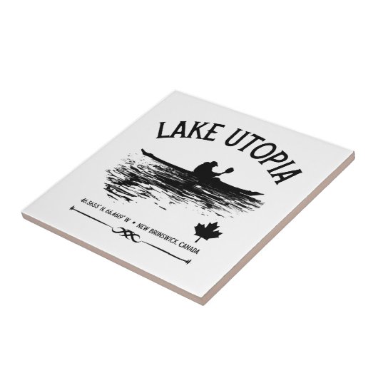 Lake Utopia New Brunswick Canada Lakes - Kayaker Tegeltje (Zijkant)