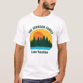 Lake Vacation Sunset Cool Gepersonaliseerd T-shirt (Voorkant)