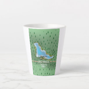 Lake Varese, Lombardije, italië reisposter Latte Mok