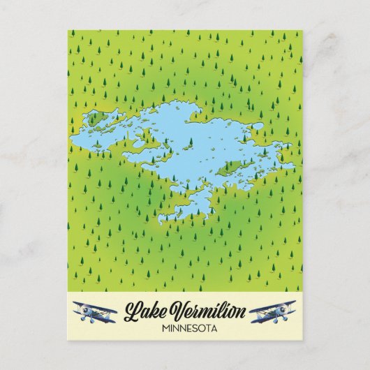 Lake Vermilion Minnesota kaart (Voorkant)