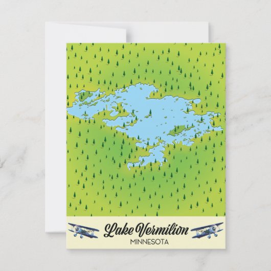 Lake Vermilion Minnesota kaart (Voorkant)