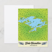 Lake Vermilion Minnesota kaart (Voorkant / Achterkant)