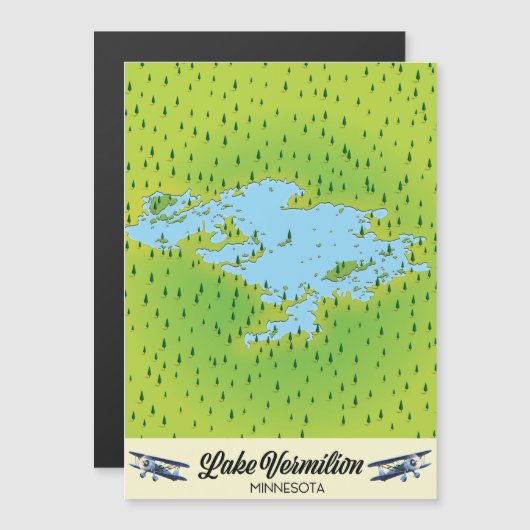 Lake Vermilion Minnesota kaart (Voorkant / Achterkant)