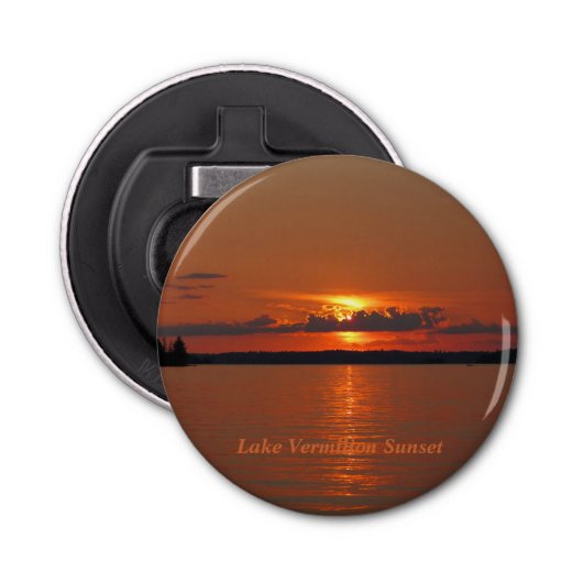 Lake Vermilion Sunset Button Flesopener (Voorkant)