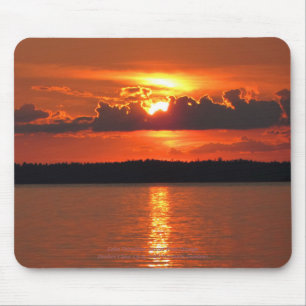 Lake Vermilion Sunset Pink Oranje Darker Sluiten Muismat