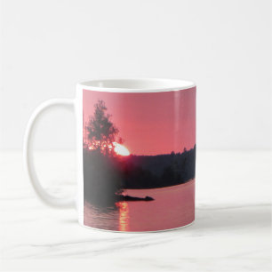 Lake Vermilion Sunset Pink Rose Linker Koffiemok