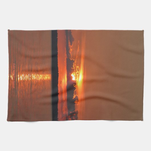 Lake Vermilion Sunset Theedoek (Horizontaal)